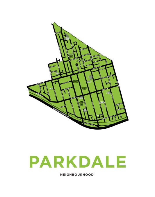 Parkdale Neighbourhood Map Print