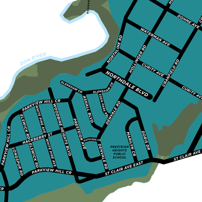 Parkview Hills Neighbourhood Map Print