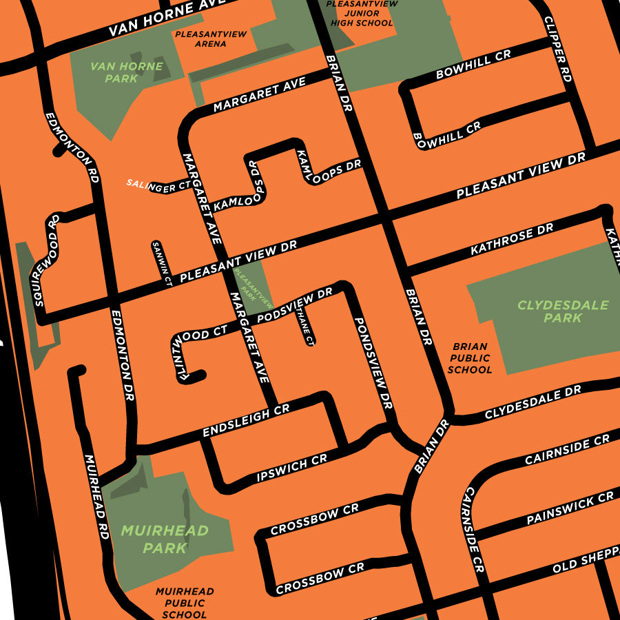 Pleasant View Neighbourhood Map Print