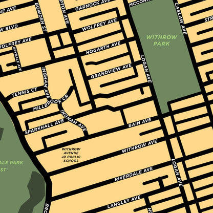 Riverdale Neighbourhood Map (Toronto)