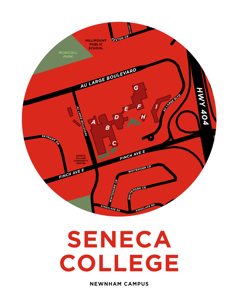 Seneca College Map Print - Newnham Campus