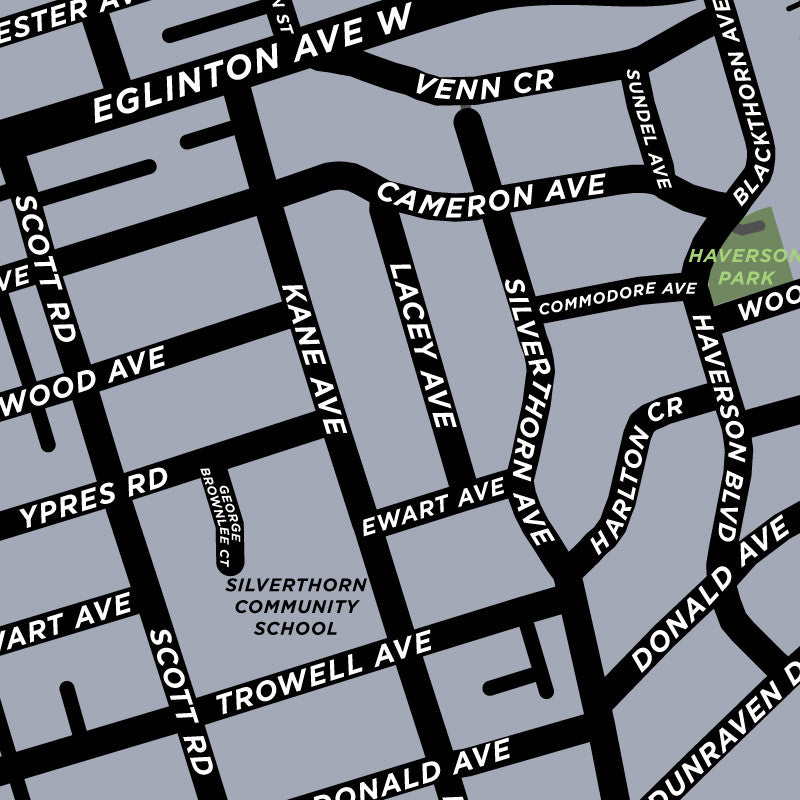 Silverthorn Neighbourhood Map Print