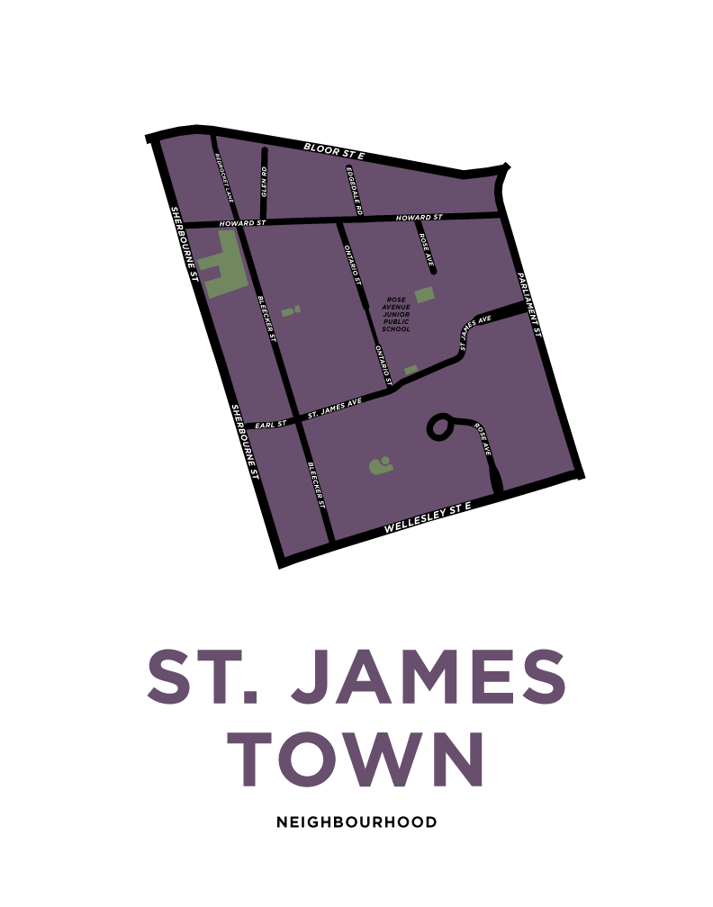 St. James Town Map Print