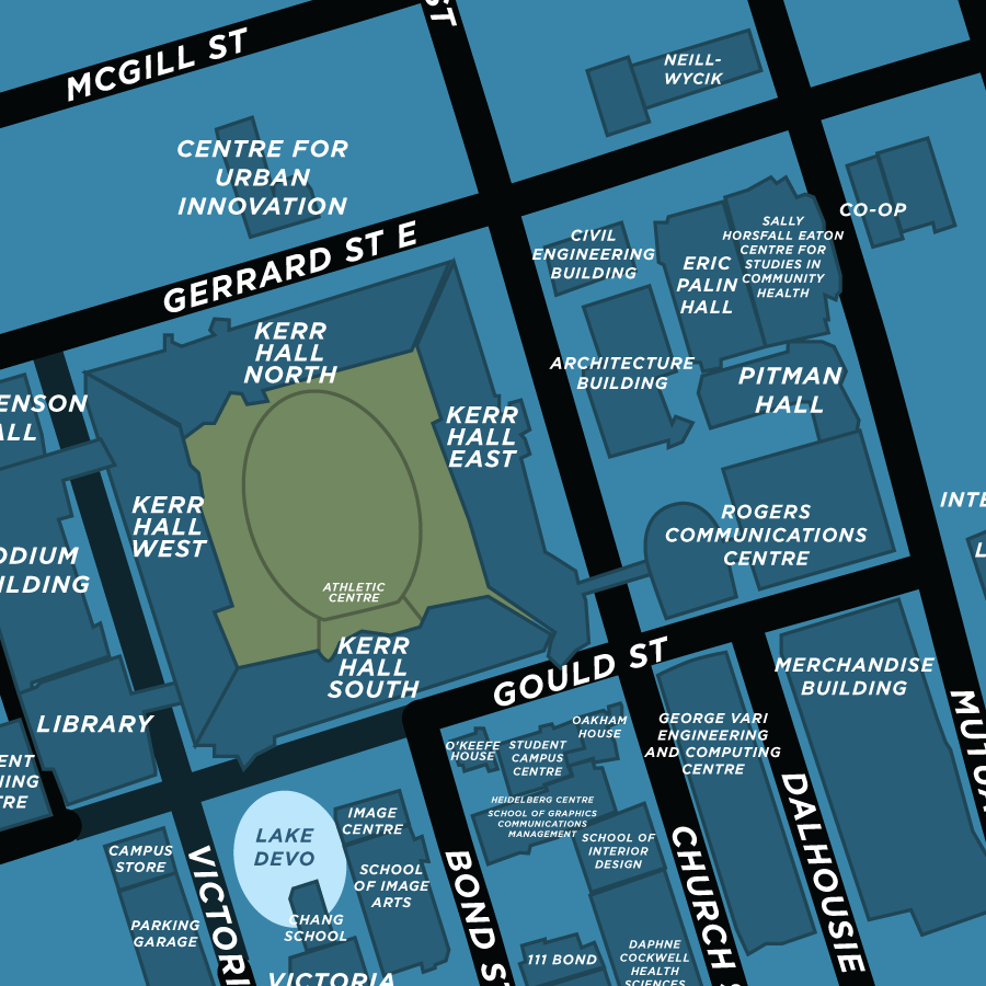 Toronto Metropolitan University Map Print