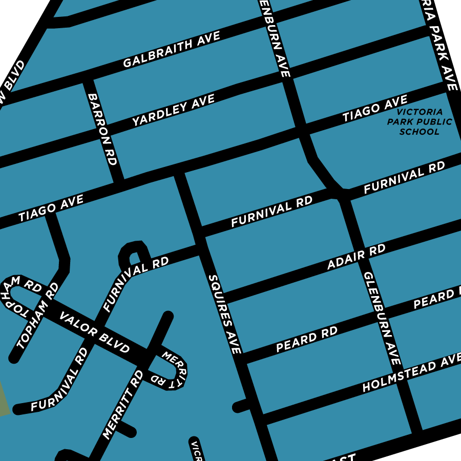 Topham Park Neighbourhood Map Print