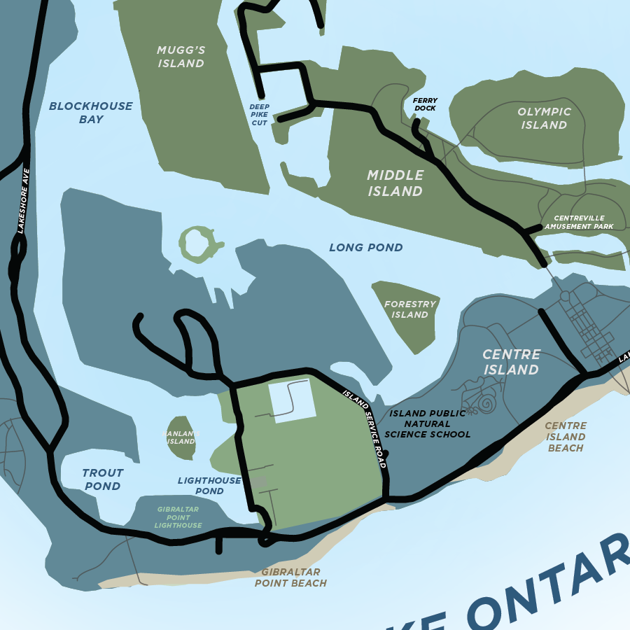 Toronto Islands Map