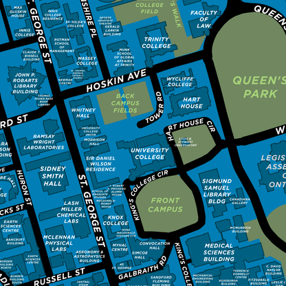 University of Toronto Map Print