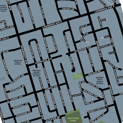Wexford Neighbourhood Map Print