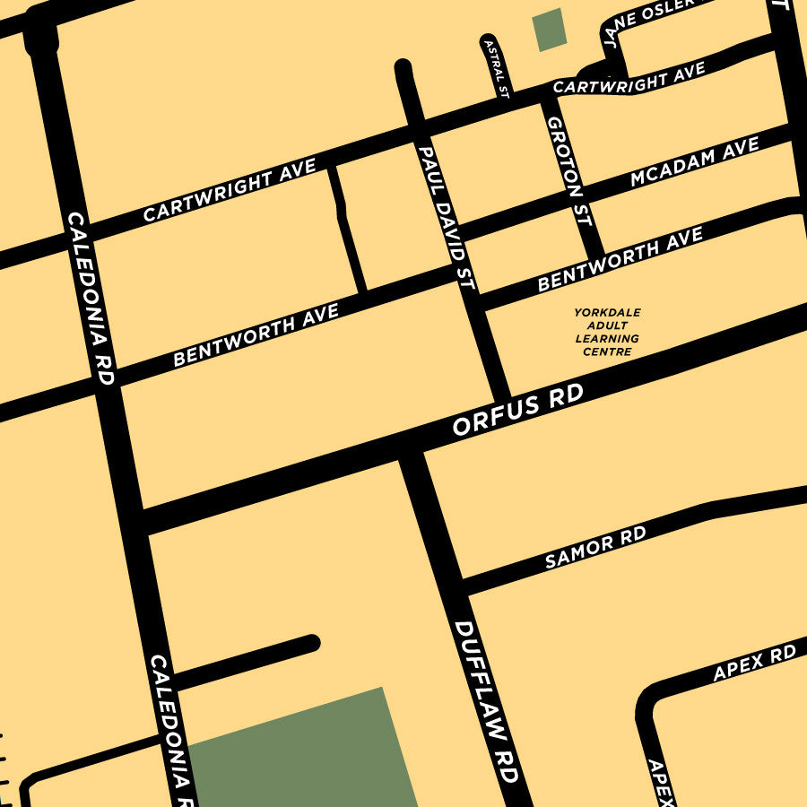 Yorkdale Heights Neighbourhood Map Print