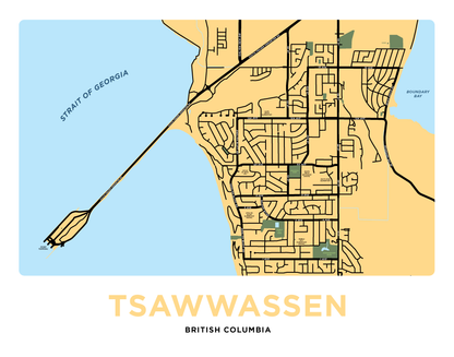 Tsawwassen Map Print