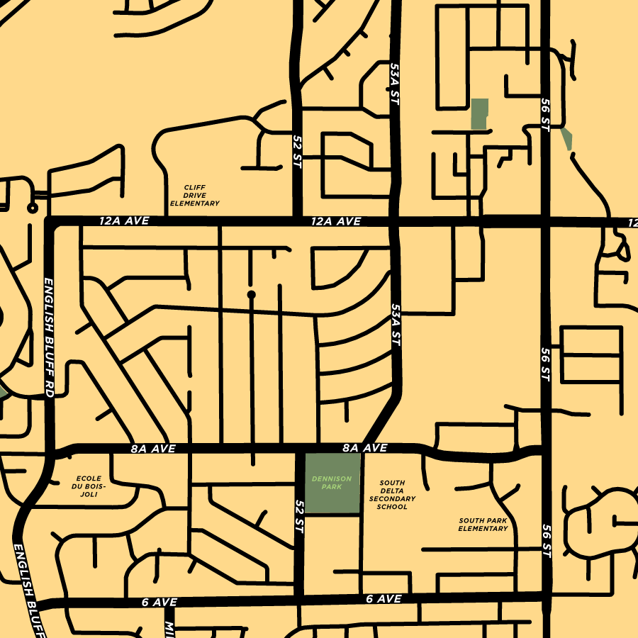 Tsawwassen Map Print