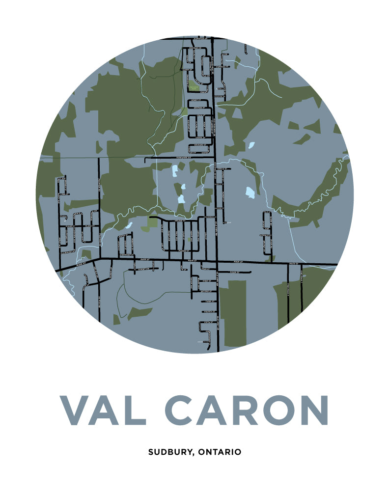 Val Caron Map Print