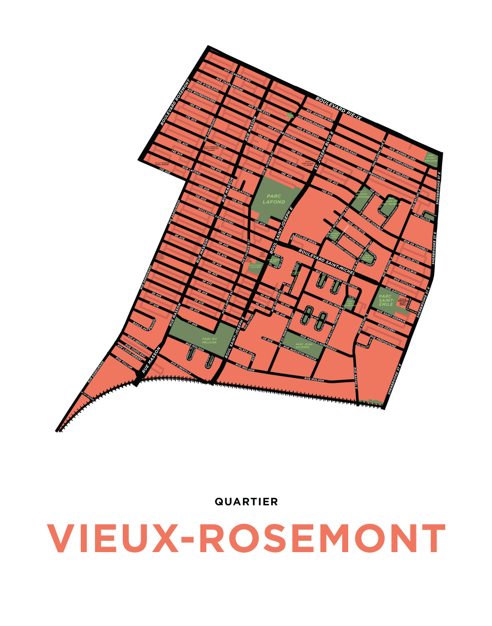 Vieux-Rosemont Map Print