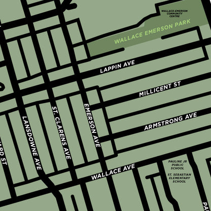 Wallace Emerson Neighbourhood Map Print