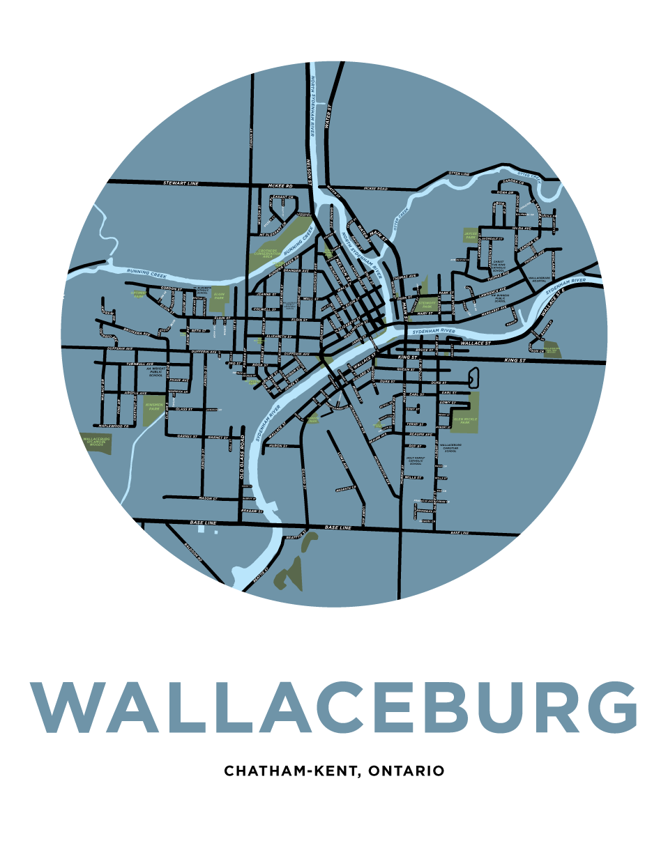 Wallaceburg Map Print