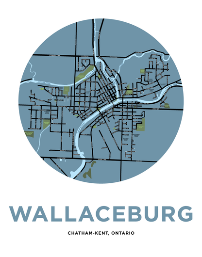 Wallaceburg Map Print