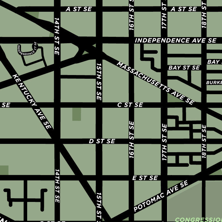 Hill East Neighbourhood Map Print