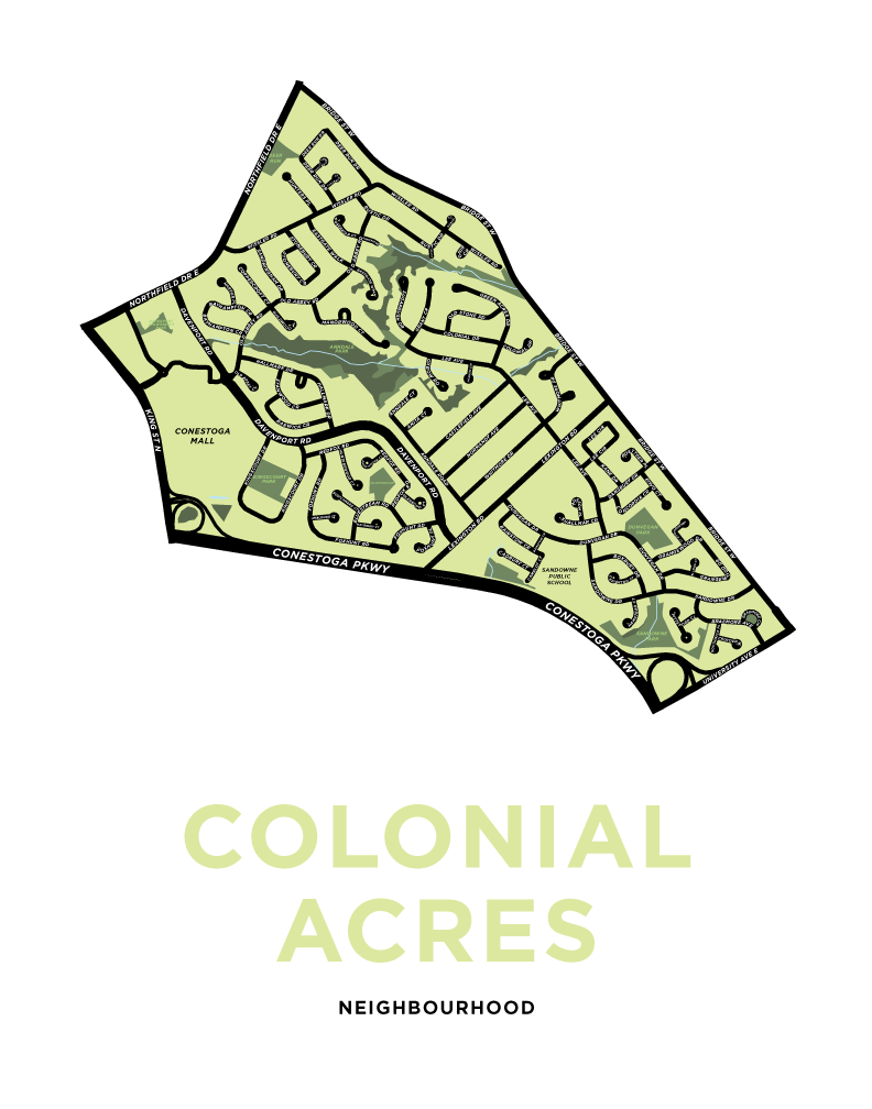Colonial Acres Neighbourhood Map Print