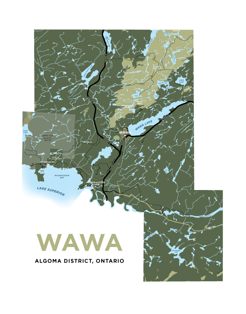 Wawa Map Print