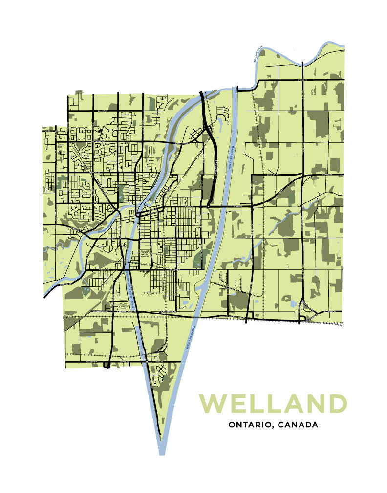 Welland Map Print