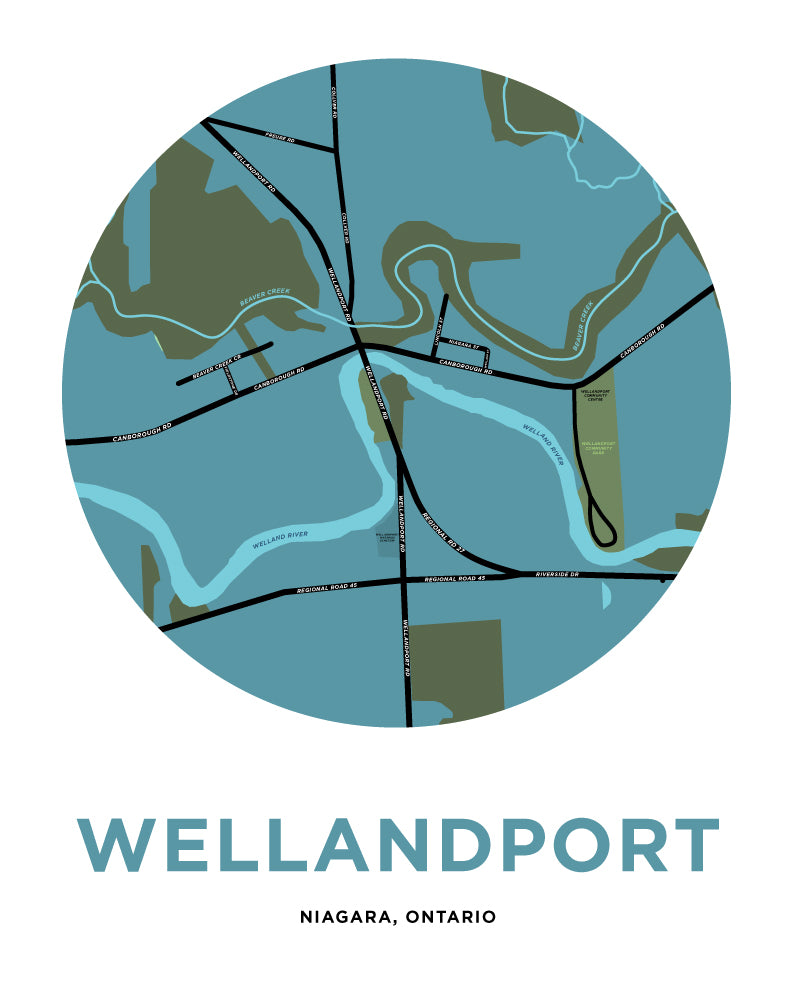 Wellandport Map Print