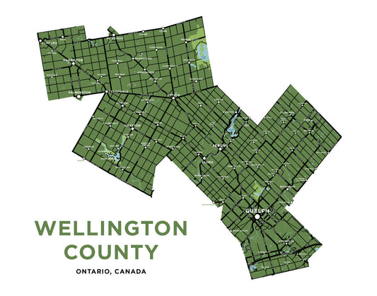 Wellington County Map Print