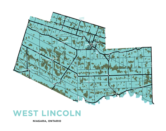 West Lincoln Map Print