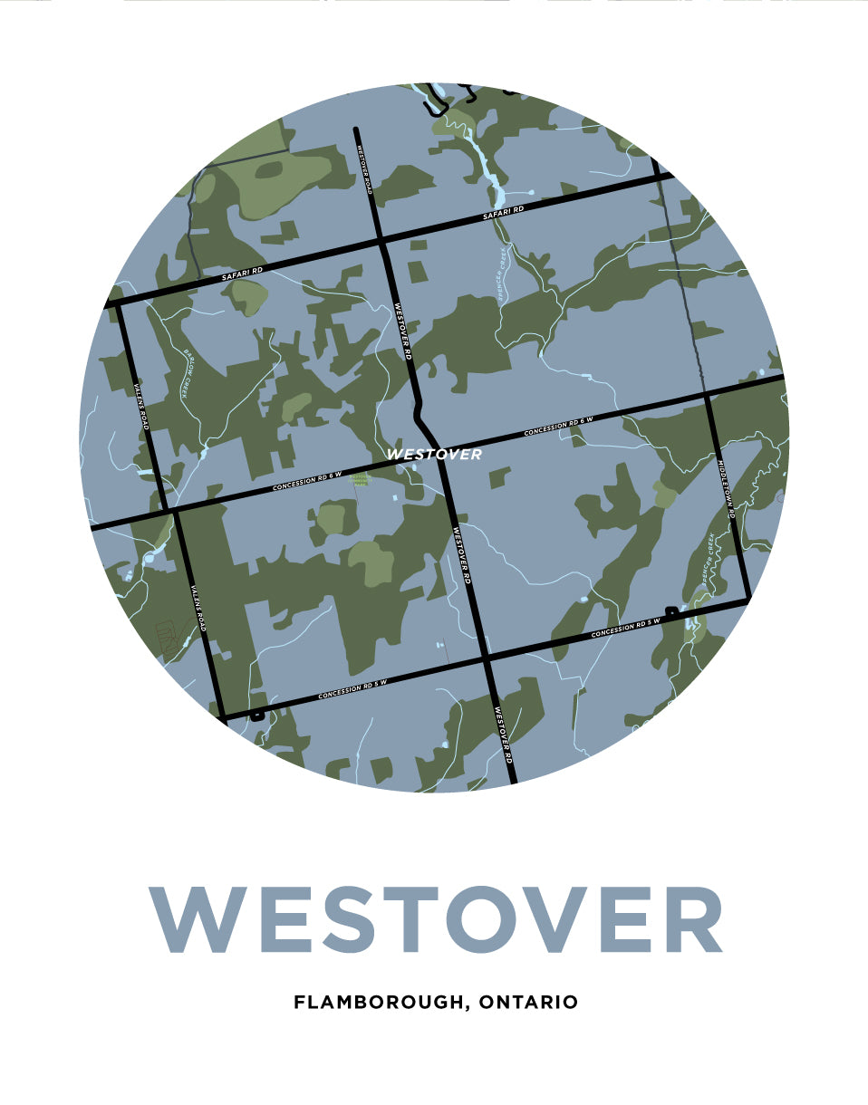 Westover Map Print