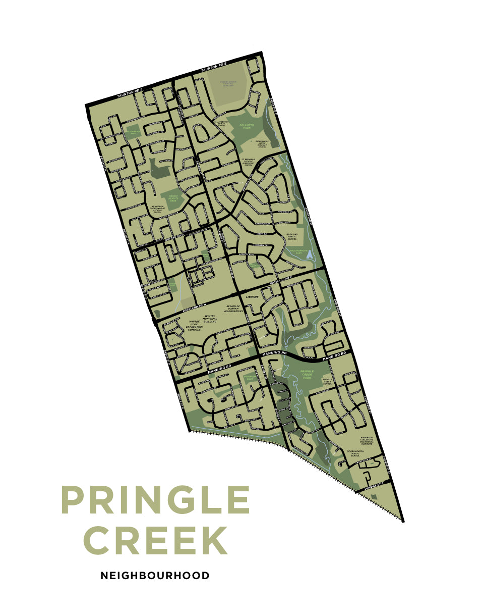 Pringle Creek Neighbourhood Map Print