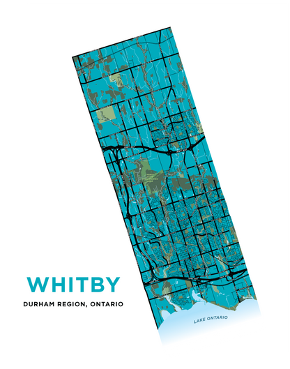 Whitby Map Print