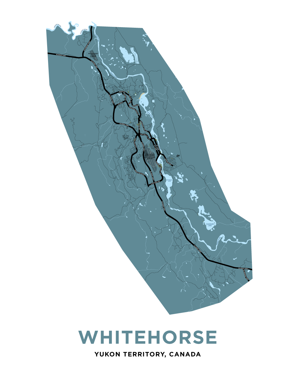 Whitehorse Map Print