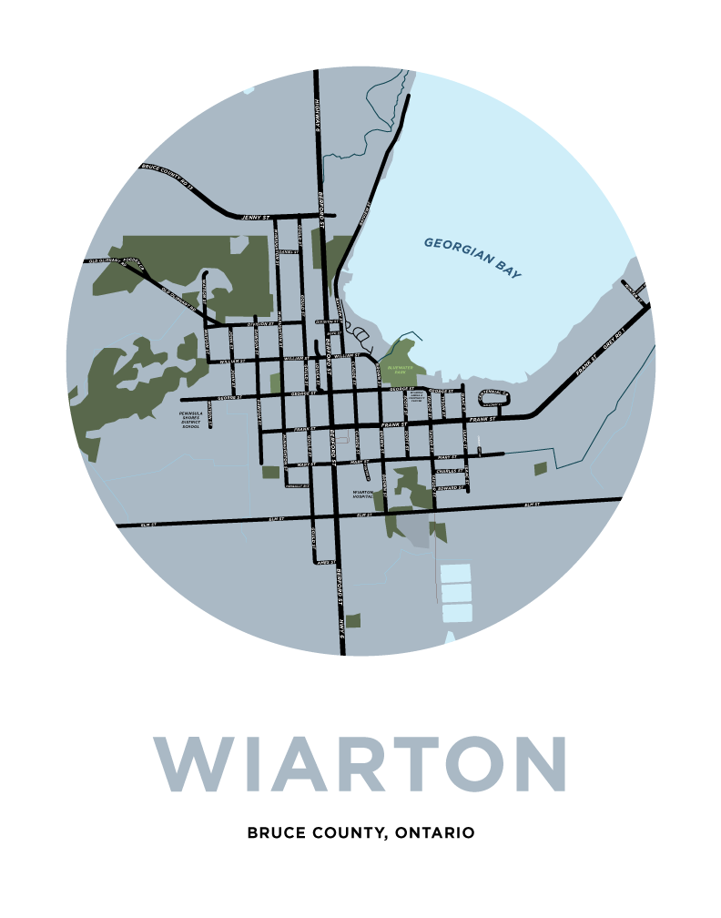 Wiarton Map Print