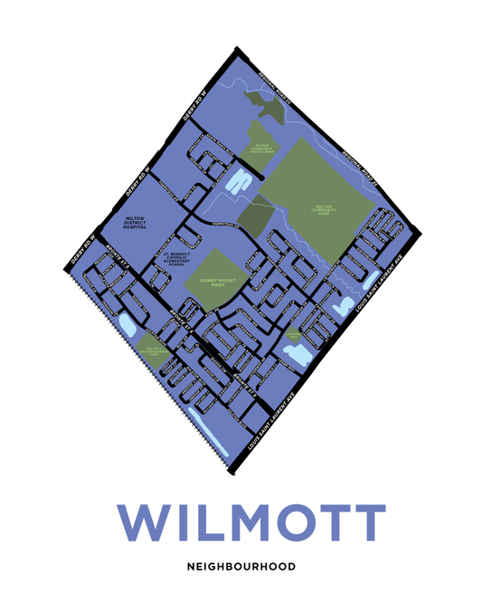 Wilmott Neighbourhood Map Print