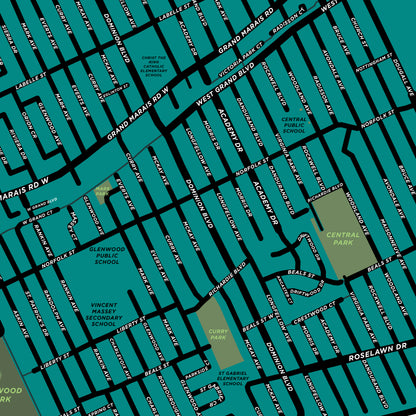 South Windsor Neighbourhood Map Print
