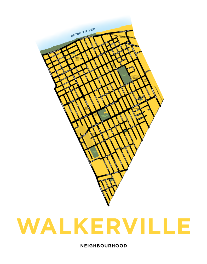 Walkerville Neighbourhood Map Print