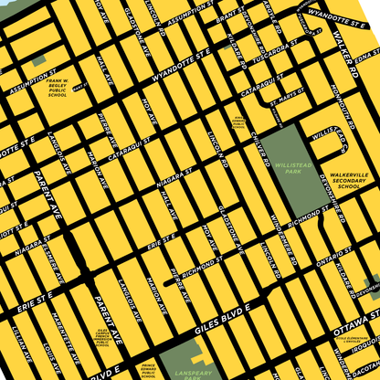 Walkerville Neighbourhood Map Print