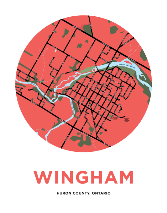 Wingham Map Print