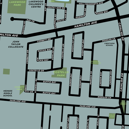 Crestview Neighbourhood Map Print