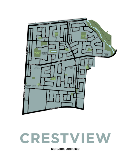 Crestview Neighbourhood Map Print