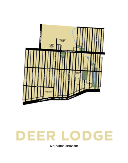 Deer Lodge Neighbourhood Map Print (Winnipeg)