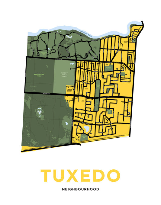 Tuxedo and Area Neighbourhood Map (Winnipeg)