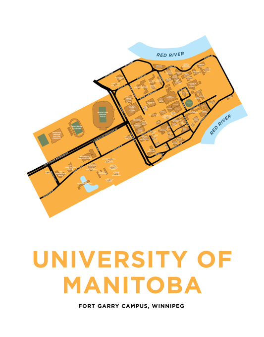 University of Manitoba Map Print