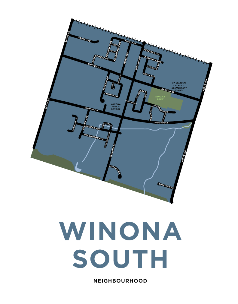 Winona South Neighbourhood Map