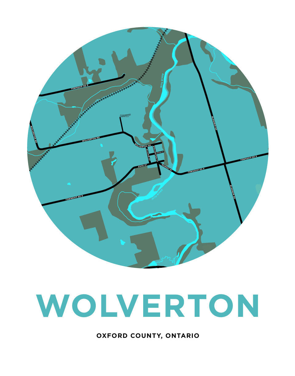 Wolverton Map Print (Oxford County, Ontario) – Jelly Brothers