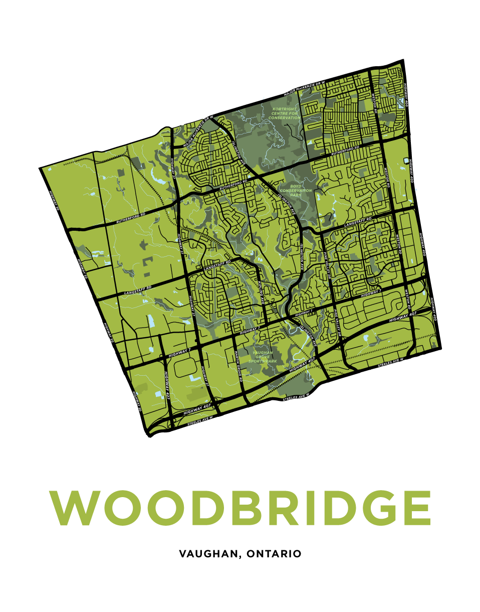 Woodbridge Map Print