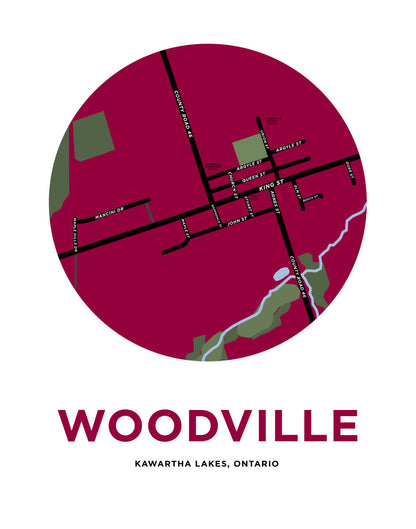 Woodville Map Print