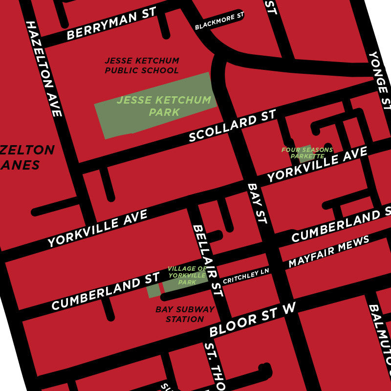Yorkville Neighbourhood Map Print