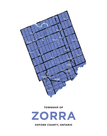 Zorra Township Map Print