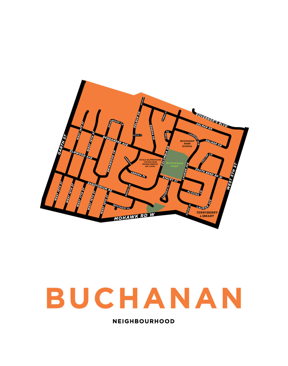 Buchanan Map Buchanan Neighbourhood Map – Jelly Brothers