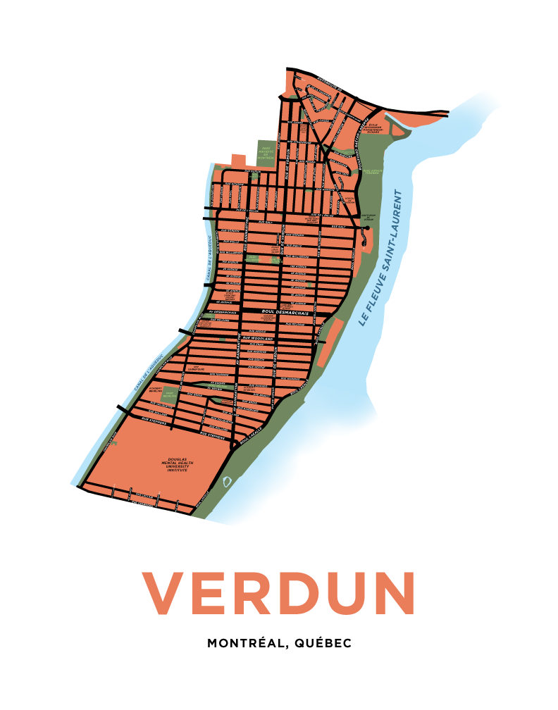 Verdun Map Print